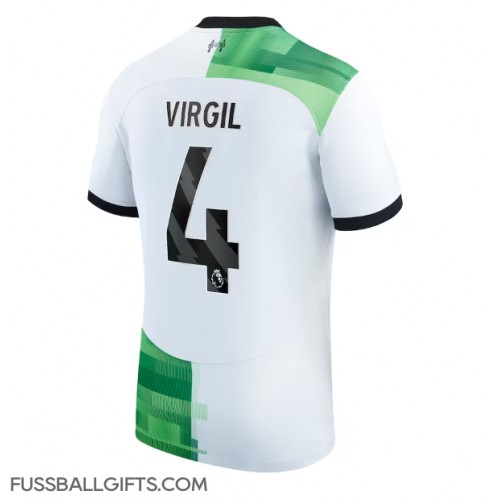 Liverpool Virgil van Dijk #4 Fußballbekleidung Auswärtstrikot 2023-24 Kurzarm
